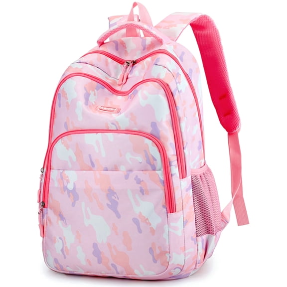 RAISTYW School Backpack for Girls, High Middle School bag, Lightweight Primary Cute School Bookbag Large Capacity, Pink