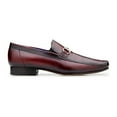 thumbnail image 2 of Belvedere Men's Bruno Genuine Ostrich Leg and Italian Calf Loafer Burgundy 1026, 2 of 6