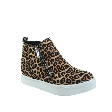 

Taylor Women s Round Toe Side Zip Hidden Wedge Booties Sneaker Shoes