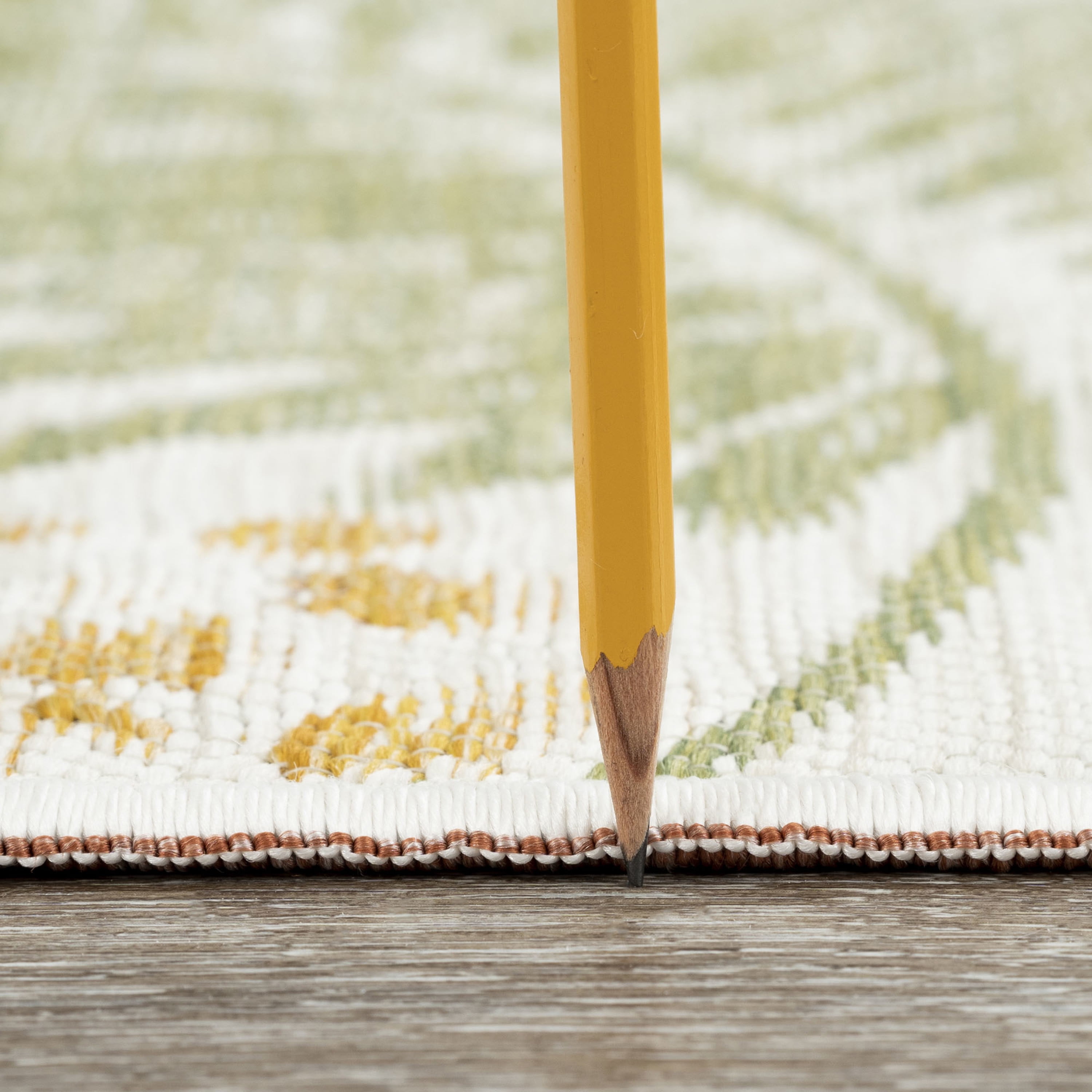 Bliss Rugs Floral Indoor Outdoor Rug Reversible Runner Rug for Patio, Hallway, Entryway, Deck, Orange ,2' x 8'