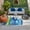 Gray, variant on Blue Surfboard Outdoor Rug 3x5 Ft, Non Slip Washable Area Rug, Summer Beach Tropical Coconut Tree Wooden Patio Rugs Carpet Runner, Large Floor Mat for Indoor/Outdoor Deck Porch Camping