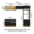 thumbnail image 3 of Cocina Integral Completa Modular Madesa Glamy 270cm MN 12, 3 of 5