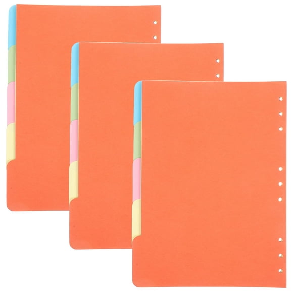 15Pcs Binder Dividers B5 Binder Pages Notebook Binder Dividers Colored Binder Dividers
