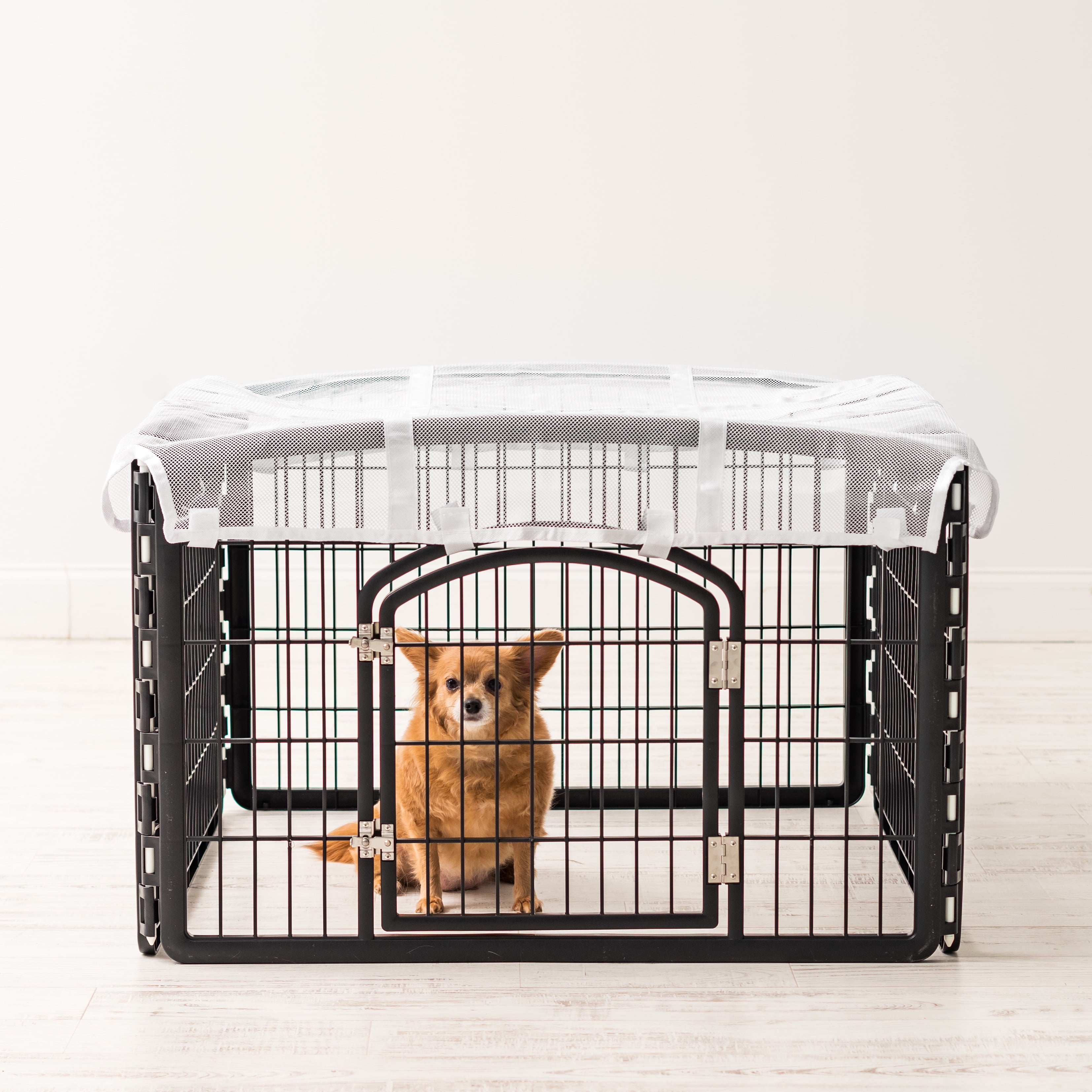 IRIS Mesh Security Roof, White (For 24-In Exercise 4-Panel Pet Playpen)