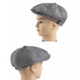 thumbnail image 7 of Hats Acrylic Fiber Newsboy Cap For Men Classic Vintage Cabbie Elastic Flat Beret Cap Hat, 7 of 7