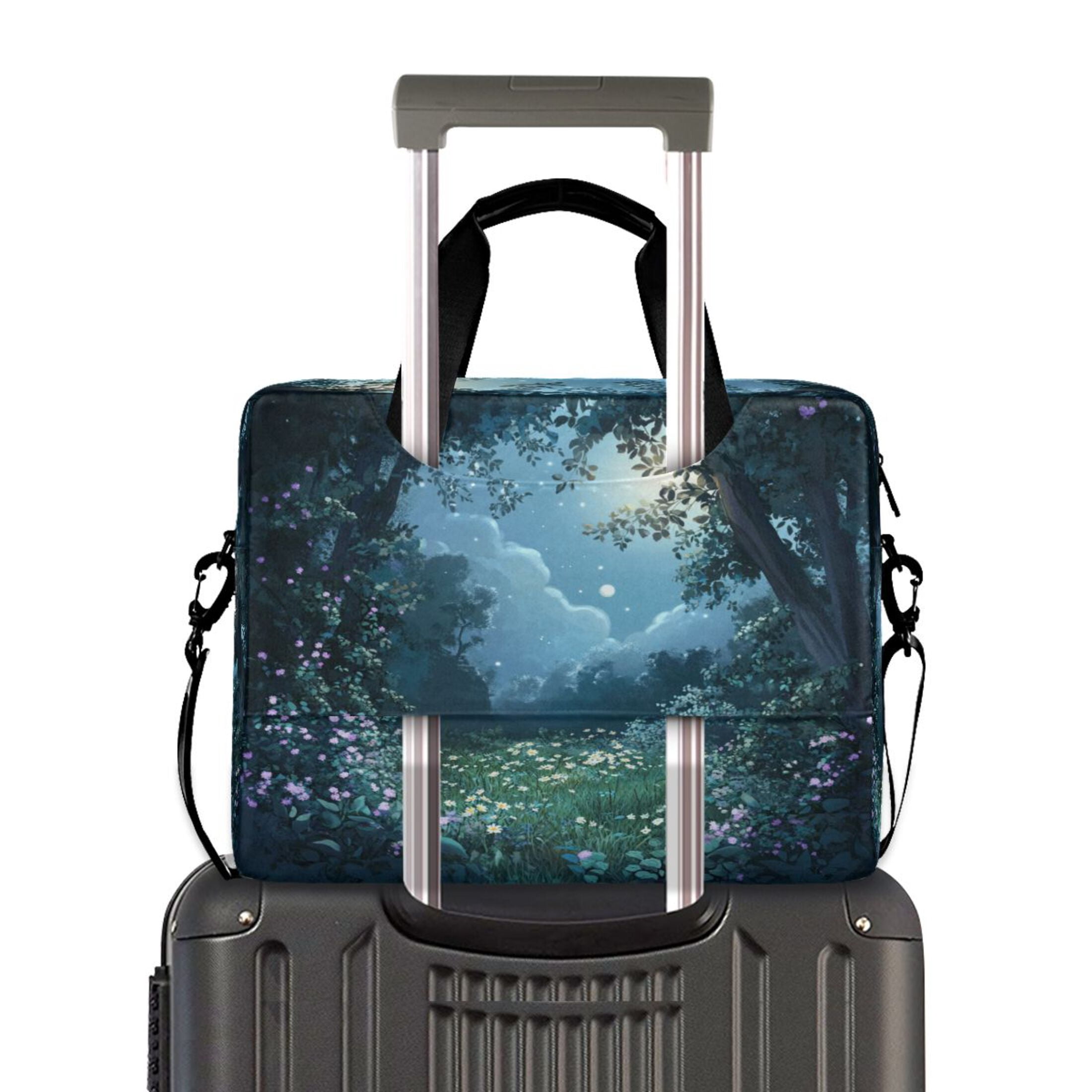 16" Laptop Tote Bag Laptop Sleeve Case Computer Briefcase for Work & Travel Magic Little Flower Scene