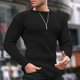 thumbnail image 2 of Mens Long Sleeve Waffle Thermal Shirt Tee Crew Neck Layering Color Size New Top, 2 of 8