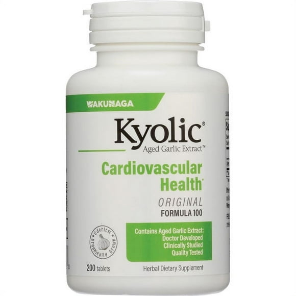 Kyolic Aged Garlic Extract, Cardiovascular, Original Formula 100, 200 Tablets