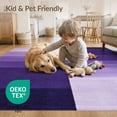 thumbnail image 4 of ODIKA Purple Smooth Gradient Transitional Contemporary Minimalist Borderless Foldable Easy Care for Queen Size Bedroom, Under Bed, Master, 4 of 7