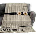 thumbnail image 2 of Throw Blanket- Soft Warm Plush Fleece Bed Throw,60x80In Flannel Blankets Halloween Bandage Eyes Bedding Throws for Women/Men Bedroom Living Room Office Decor Cartoon Theme, 2 of 5