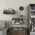 thumbnail image 7 of Floating Shelves with Wire Storage Basket, Bathroom Shelves Over Toilet, Set of 2, 7 of 7