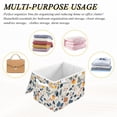 thumbnail image 6 of Yayeee Collapsible Cube Storage Bin with Lid Fabric Closet Decorative Basket with Handles, Acorn Leaves Pattern, 6 of 7