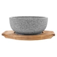 thumbnail image 1 of 1 Set Stone Food Bowl Multi-function Korean Bibimbap Bowl Serving Bowl with Tray, 1 of 8
