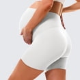 thumbnail image 5 of YUEHUA Women's Maternity Thin Ice Silk Shorts Lounge Sleep Pajama Workout Comfy Stretchy Pregnancy Shorts, 5 of 8