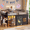 Black, variant on HiJob Twin Low Loft Bed for Kids with 5 Storage Drawers, Desk & Toy Organizer, RGB LED Lights & Under-Bed Playhouse, 13.8" Guardrail, Black