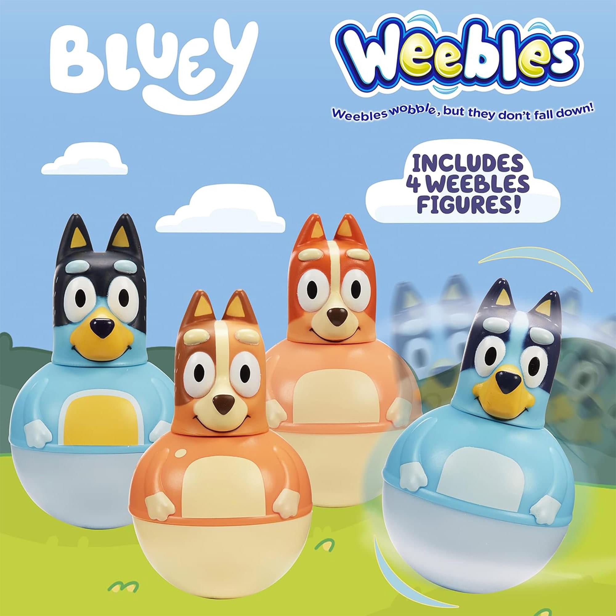 Weebles Bluey 4 Figure Pack - Bluey, Bingo, Chilli and Bandit