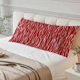 thumbnail image 4 of Red Striped Body Pillow Covers 20"x54", Classic Minimalist Waves Lines Pattern Soft Brushed Microfiber Breathable Throw Pillow Covers, Pillowcase with Zipper for Couch Sofa Bedroom Living Room, 4 of 9