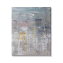Stupell Industries Enigmatic Paint Drip Contemporary Neutrals Yellow Accent Painting Gallery Wrapped Canvas Print Wall Art, Design by Hilary Winfield