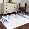 thumbnail image 4 of Blue Eucalyptus Leaves Area Rug 4'x6', Weeping Botanical Watercolor Washable Non-Slip Rugs, Low Pile Large Carpet for Living Room Bedroom Dining Room Kitchen Office Indoor Mat, 4 of 9
