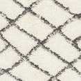 thumbnail image 4 of SAFAVIEH Sparta Searlait Geometric Polyester Shag Runner Rug, Ivory/Grey, 2'3" x 8', 4 of 5