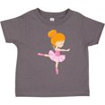 thumbnail image 3 of Inktastic Ballerina, Ballet Girl, Ballet Dance, Orange Hair Girls Toddler T-Shirt, 3 of 5