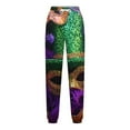 thumbnail image 4 of Xixinqiwan Women's Jogger Pants for Mardi Gras,Casual Loose Wide Leg Straight Pants with Pockets Mardi Gras Novelty 2025 Carnival Party Costume, 4 of 4