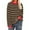 Brown, variant on Ofreoo Women's Fashion Long Sleeved Top Striped Knitted T-shirt Loose Fitting T-Shirt Free People Dupe Deal of the Week
