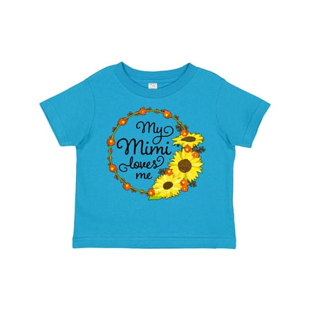 

Inktastic My Mimi Loves Me with Sunflower Wreath Gift Toddler Boy or Toddler Girl T-Shirt