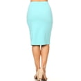 thumbnail image 3 of Women's Plus Size Casual Stretch Pull On Bodycon Pencil Midi Skirt, 3 of 7