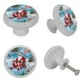 thumbnail image 4 of Santa Claus Round Glow-in-the-Dark Cabinet Knobs with Screws - 4 Pack | Fluorescent Drawer Pulls | Suitable for Cabinets, Wardrobes, and Dressers, 4 of 6