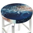 thumbnail image 3 of Fotbe White Jellyfish Dansing in the Ocean Stool Covers Round,Waterproof Round Bar Stool Covers Bar Chair Covers Washable Stool Cushion Slipcover for 12-14 Inch Chair-, 3 of 7
