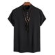 thumbnail image 2 of Camisas Vaqueras Para Hombre Manga Corta Moda de primavera y verano para hombre, camisa informal de manga corta con cuello levantado, camisetas transpirables para hombre (Black, 4XL), 2 of 5