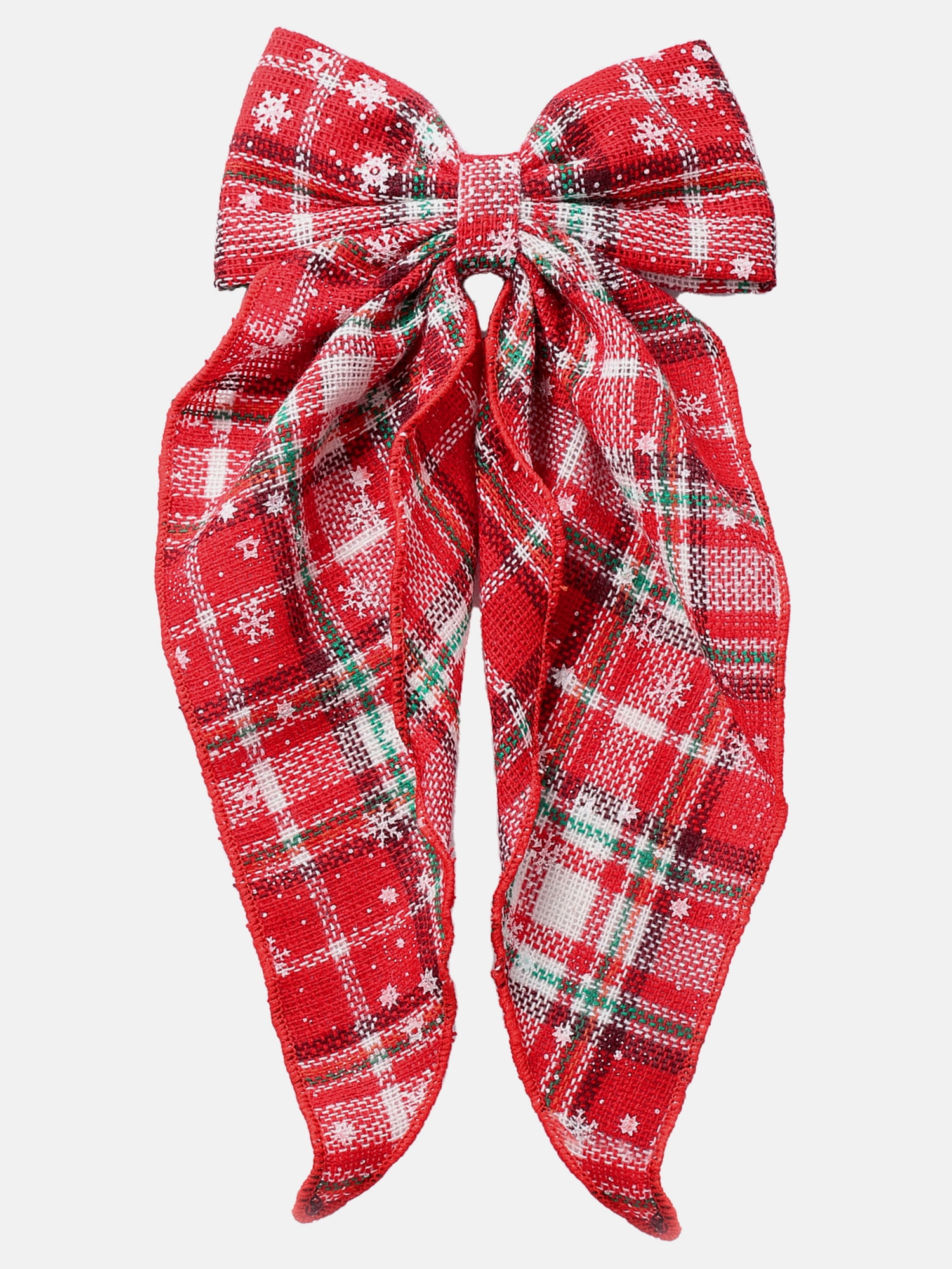 Way to Celebrate Women's Holiday Plaid Hair Bow, Multicolor, 1 Piece