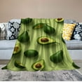 thumbnail image 2 of COMIO  Avocado Throw Blanket, Super Soft Lightweight Flannel Blankets for Bed Couch Sofa, All Season Warm Cozy Fuzzy Plush Blanket for Hot Sleepers, 2 of 6