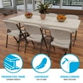thumbnail image 5 of Lifetime 6 Foot Rectangle Folding Table, Indoor/Outdoor Professional Grade, Almond (80249), 5 of 11