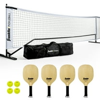 Franklin Sports Pickleball Net Set - Official Net w/ 4 Paddles   4 Balls