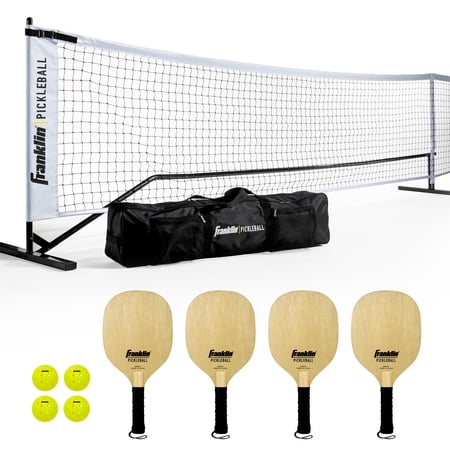 Franklin Sports Pickleball Net Set - Official Net w/ 4 Paddles + 4 Balls