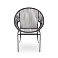 thumbnail image 6 of Hayk Outdoor Modern 2 Seater Faux Rattan Chat Set, Black, 6 of 10