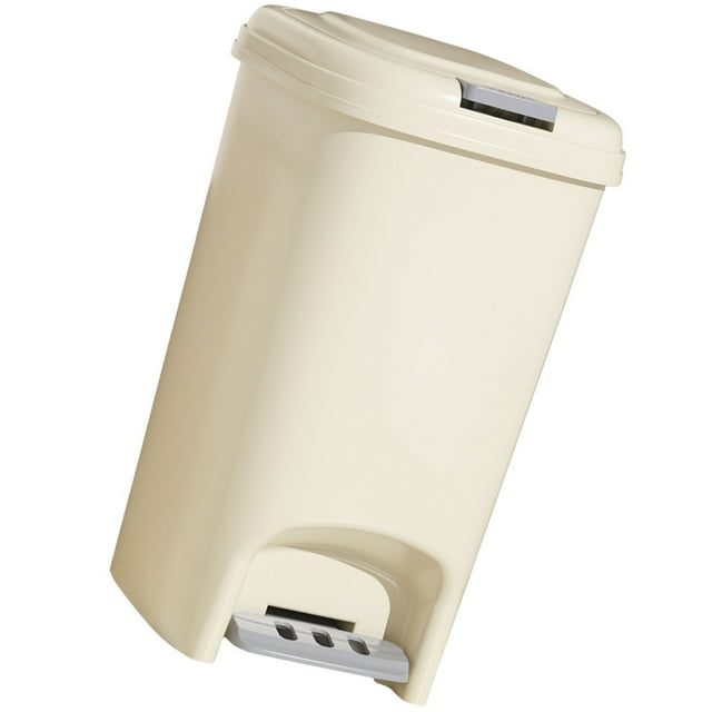 Foot Step Trash Can, Plastic Kitchen Waste Bin With Odor Protection Of Lid, Large Capacity Hands Free Household Rubbish Bin For Bathroom Bedroom Powder Room Craft Room Office