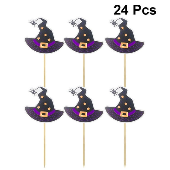 Soimiss spooky cupcake toppers  Dessert Picks Fruit Picks Multi 24 Pcs