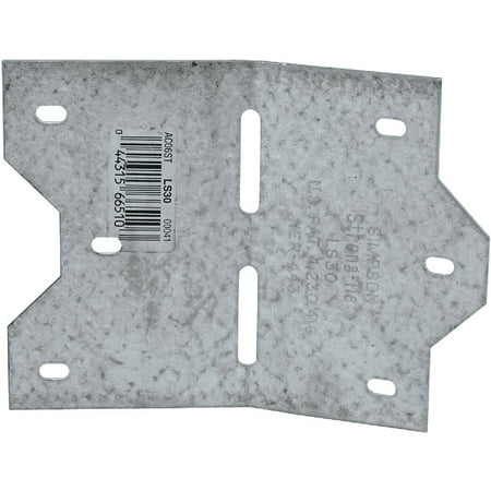 

2PK Simpson Strong-Tie Galvanized Steel 3-3/8 In. 18 ga Adjustable Framing L-Angle