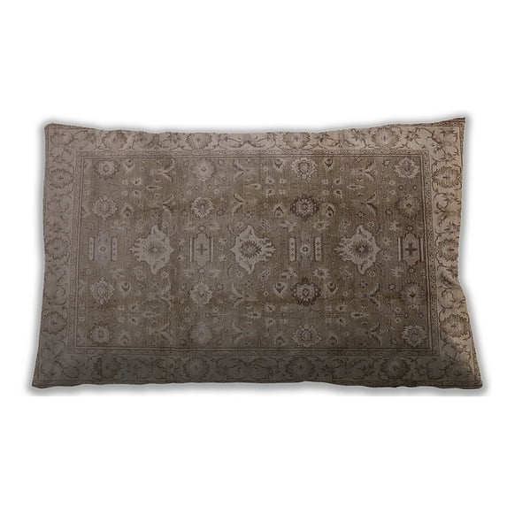 Ahgly Company Outdoor Rectangular Mid-Century Modern Lumbar Throw Pillow, 13 inch by 19 inch