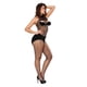thumbnail image 2 of Conjunto de ropa interior sexy con escote abierto y abertura en el pecho con malla hueca, 2 of 5