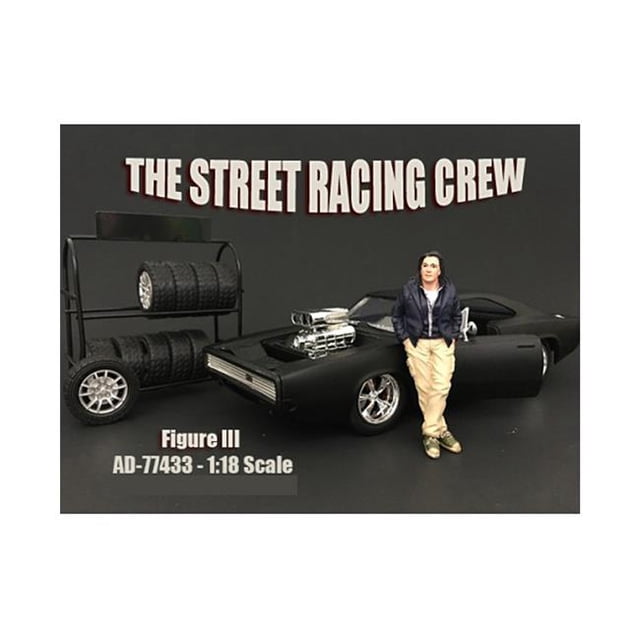 American Diorama 77433 The Street Racing Crew Figure III for 1 isto 18 Diecast Model Car