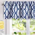 thumbnail image 6 of DriftAway Mason Geometric Trellis Pattern Window Curtain Valance Rod Pocket 14"L x 52"W, 6 of 6