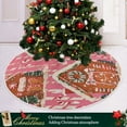 thumbnail image 3 of Yayeee Christmas Tree Skirt 47 inches for Xmas Tree Holiday Party Decoration, Brown Gingerbread Houses, 3 of 6