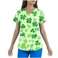 thumbnail image 2 of Craaazy Women's Short Sleeve St. Patrick's Print T-Shirts V Neck Spring/Summer Tops Gifts, 2 of 5