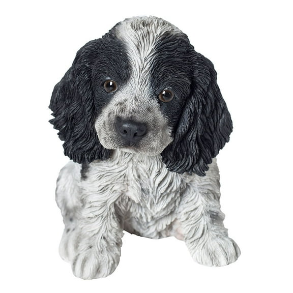 Realistic Animal Sitting Cocker Spaniel Puppy Collectible Home Decor Figurine