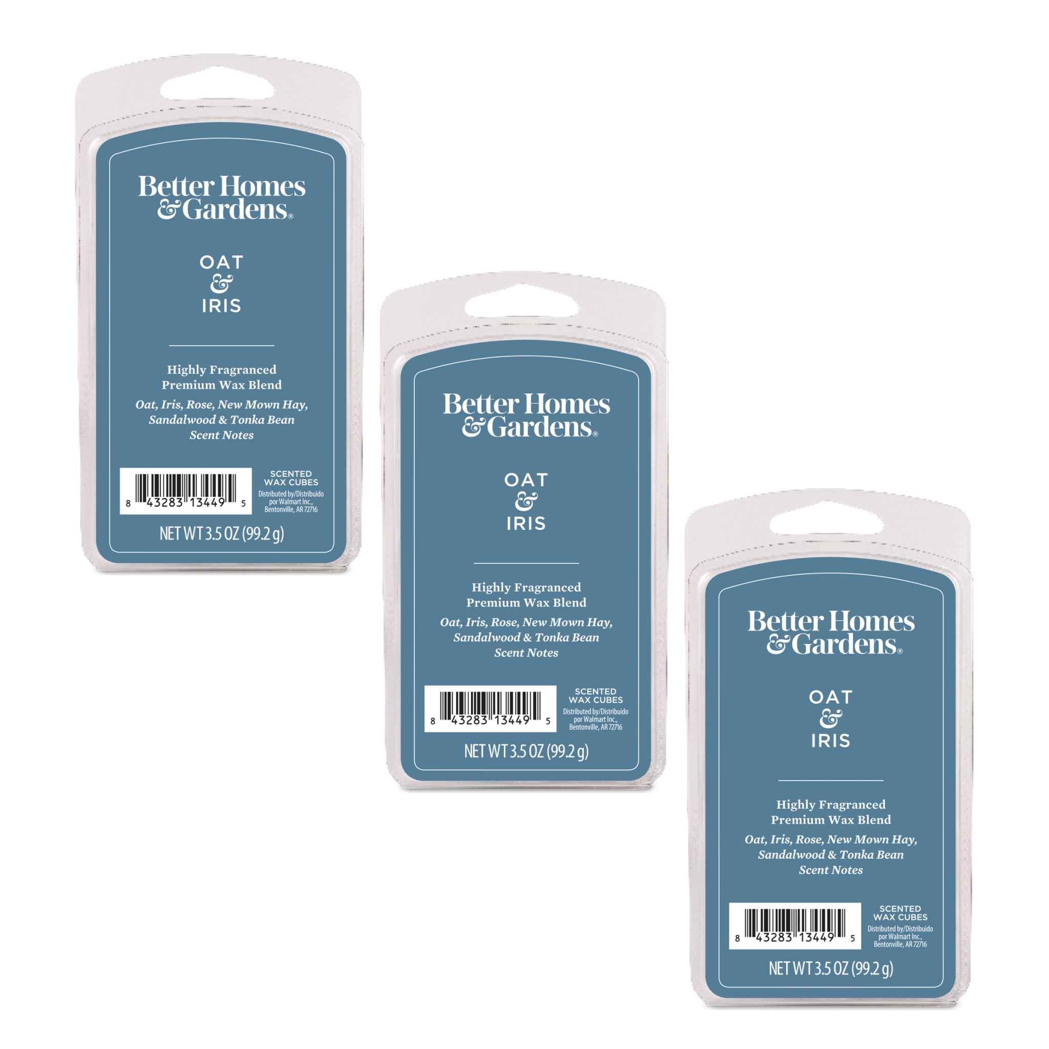 Oat & Iris Premium Scented Wax Melts, Better Homes & Gardens, 3.5 oz (3-Pack)