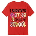 thumbnail image 1 of Bmisegm Chemises Garçons Graphique Manches Courtes T-Shirt pour Enfants Saison Scolaire Confortable Décontracté Col Rond T-Shirt Tout-Petit Manches Courtes T-Shirt Rouge 1-2 Ans, 1 of 5